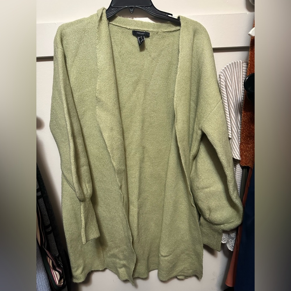 LIME Thick Sweater Cardigan 🐊